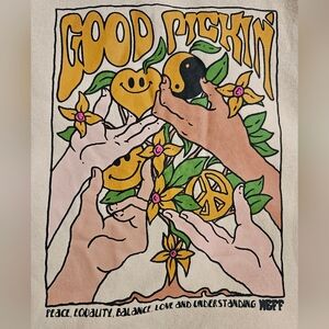 Neff Mens Good Pickin' Peace, Equality,Balance, Love Understanding Hoodie New L